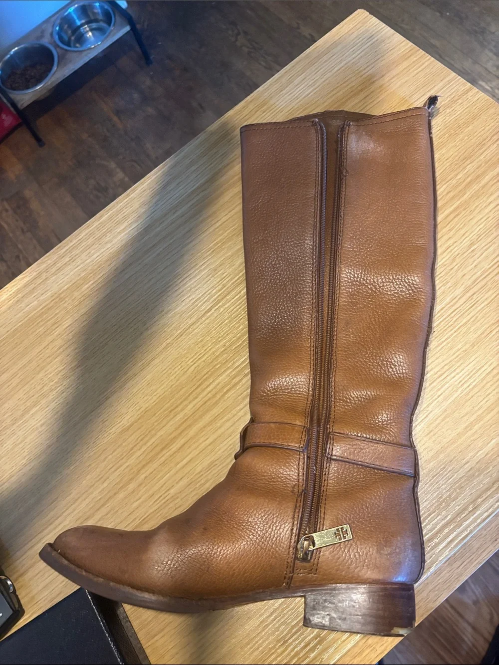 Tory Burch Amanda Cognac Leather Tall Riding Boots